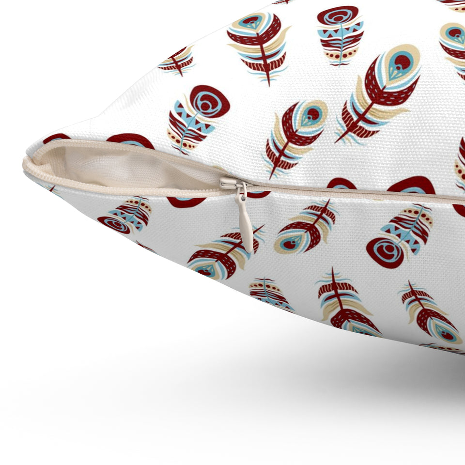 44PCF  Peacock Feather Pillow