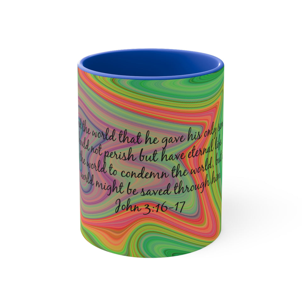 7CMSM  Colorful Marble John 3:16-17  Mug