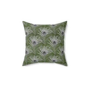 8PCF  Peacock Feather Pillow