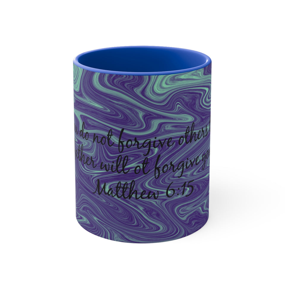3CMSM  Colorful Marble Matthew 6:15 Mug