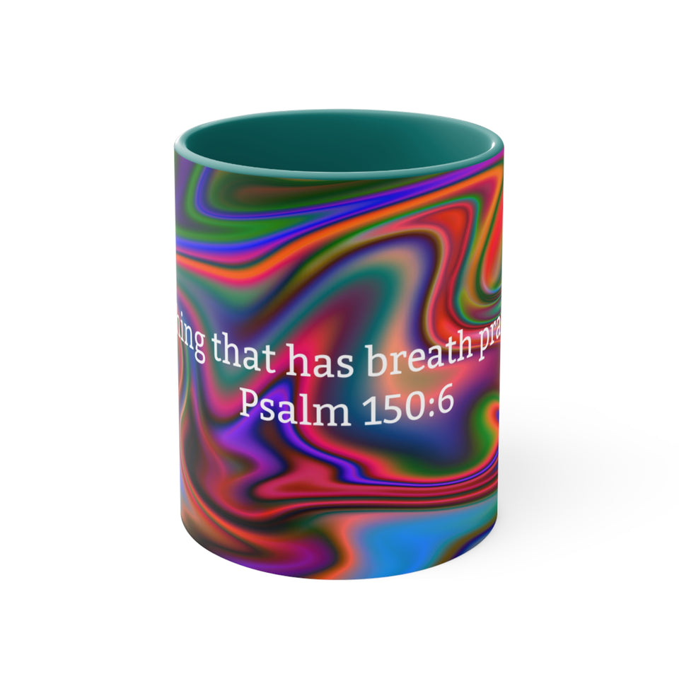 64CMSM  Colorful Marble Psalms 150:6  Mug