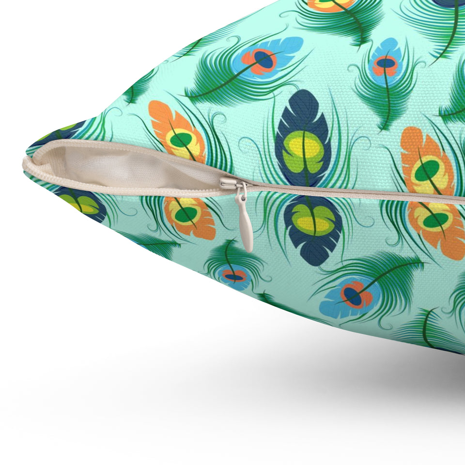 48PCF  Peacock Feather Pillows