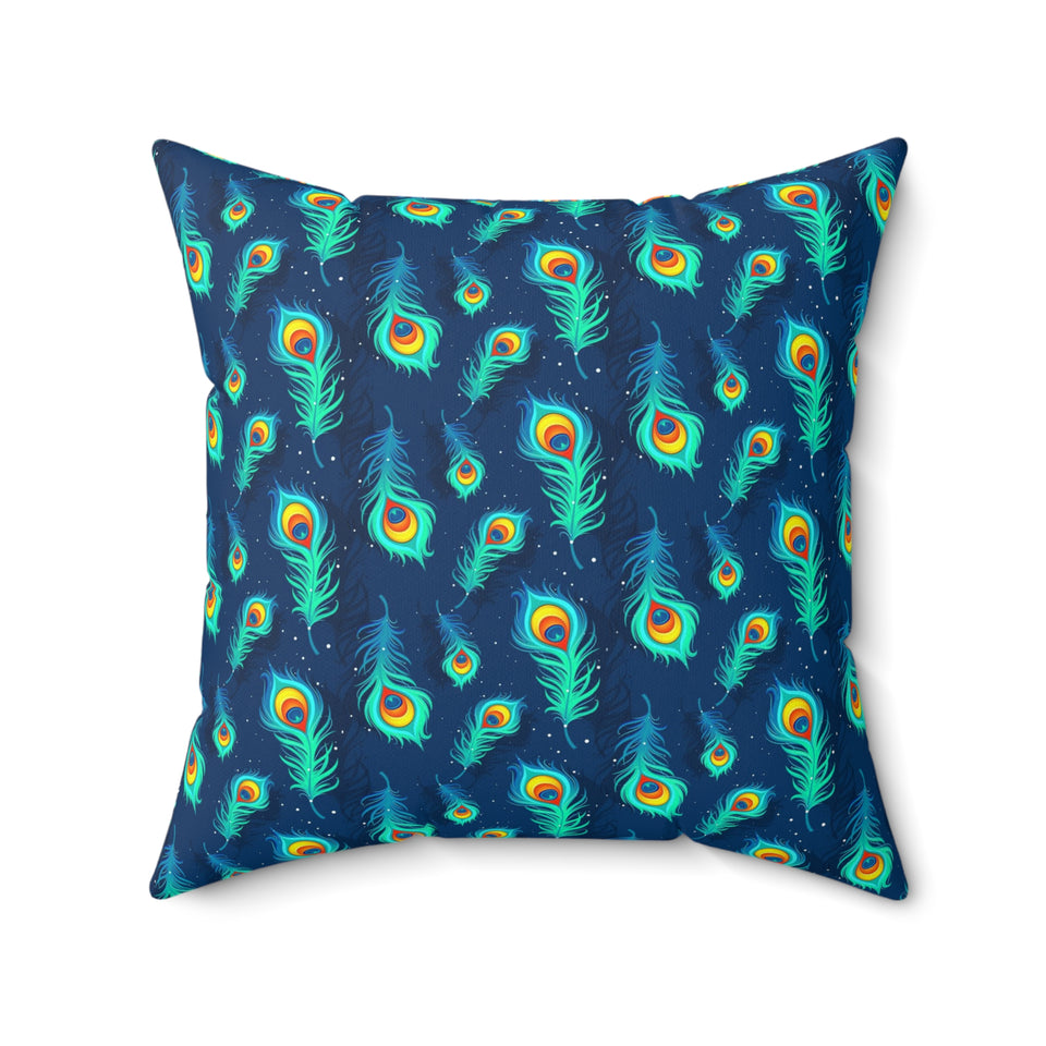 65PCF  Peacock Feather Pillow