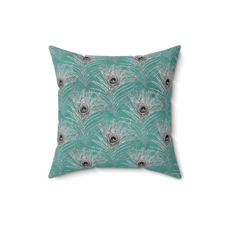 4PCF  Peacock Feather Pillow
