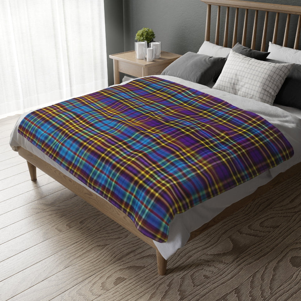 48CB  Colorful Plaid Blanket