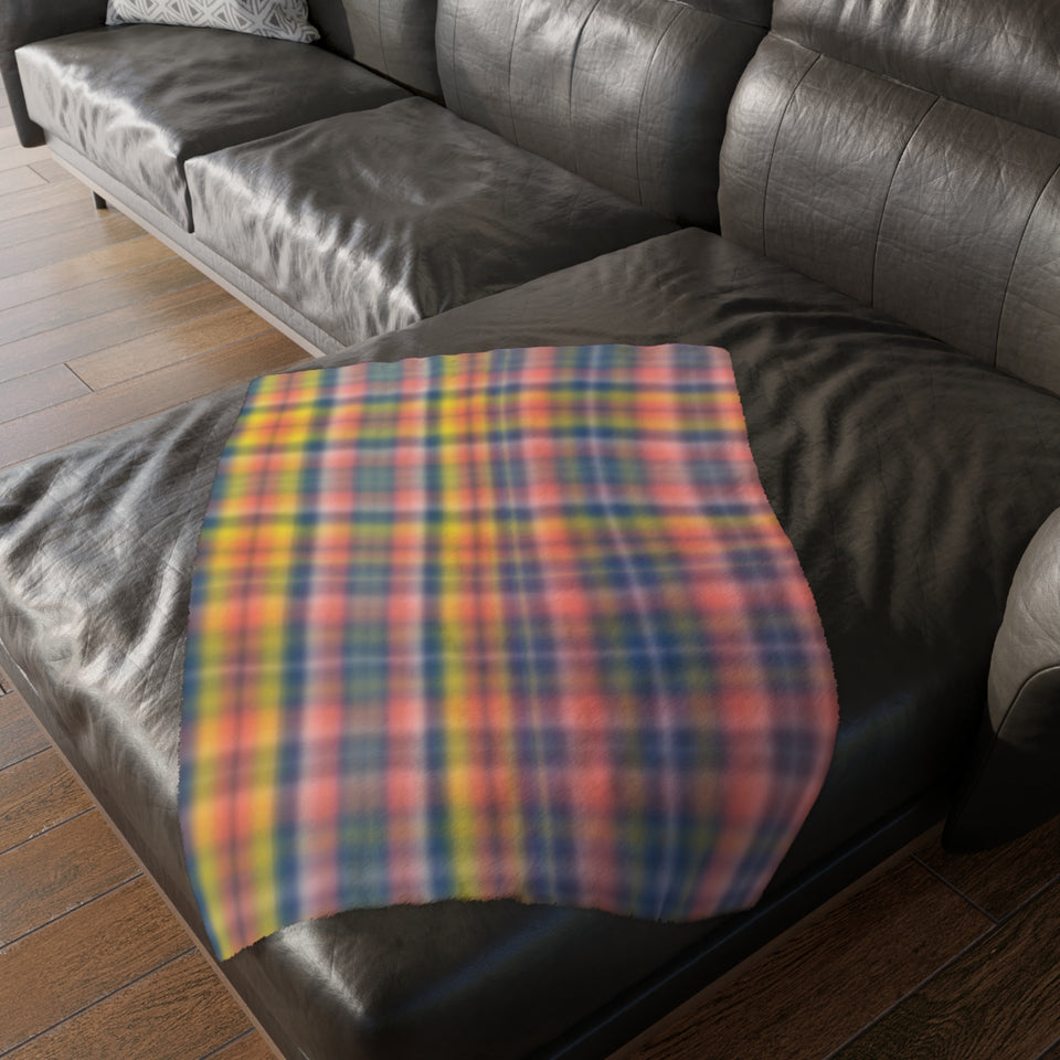 3CB  Colorful Plaid Blanket
