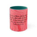 6CMSM  Colorful Marble Psalms 103:11-12  Mug