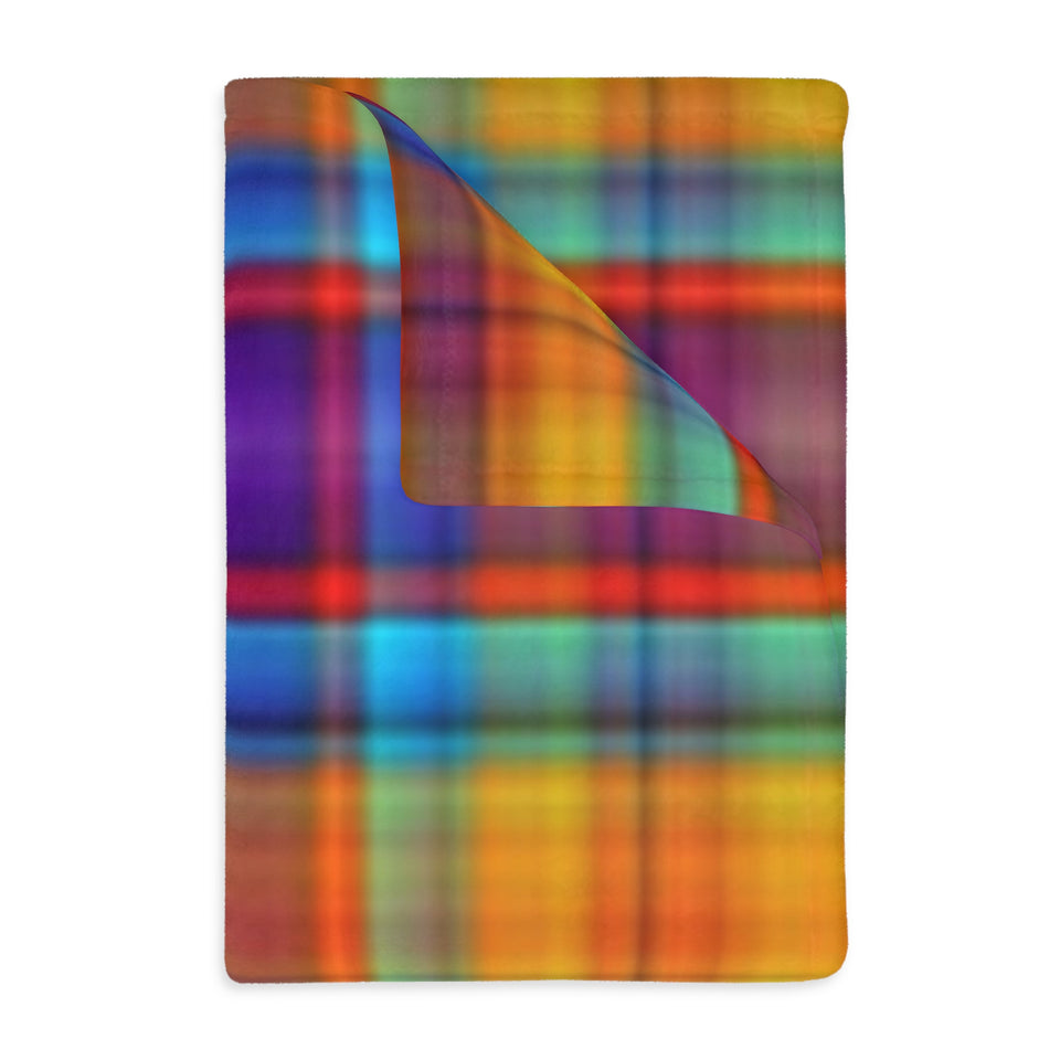 49CB  Colorful Plaid Blanket