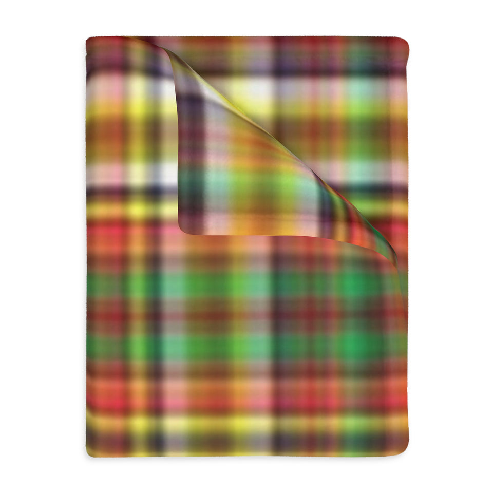 66CB  Colorful Plaid Blanket