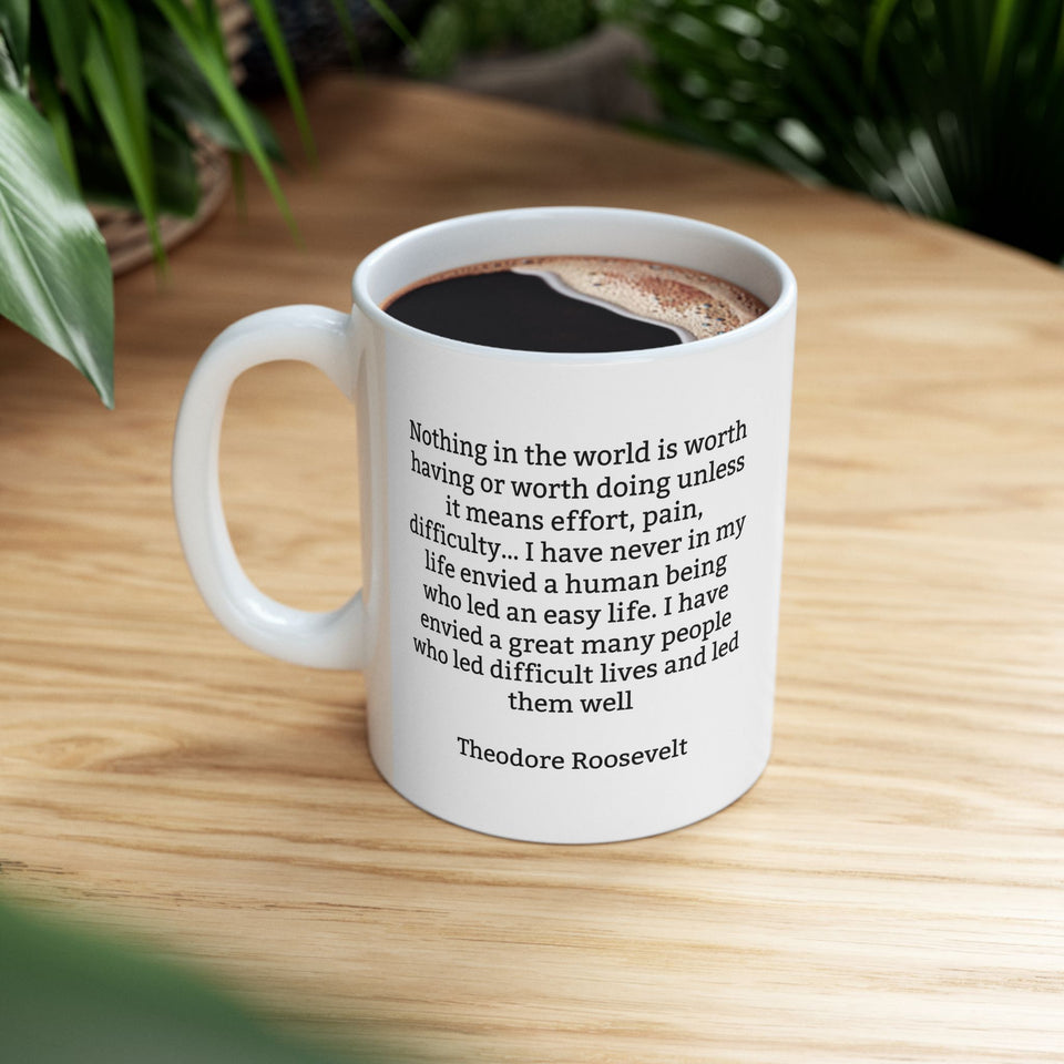 3TRQM  Theodore Roosevelt Historical quote mug