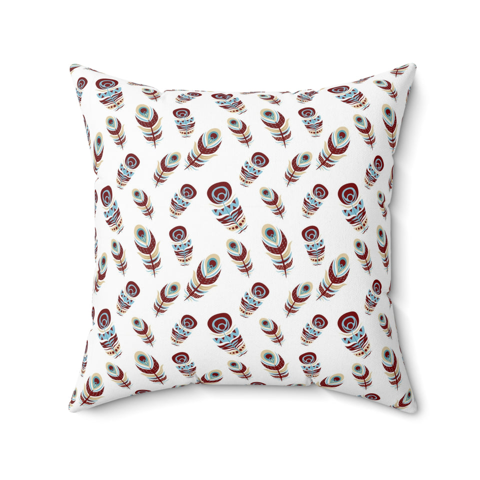 44PCF  Peacock Feather Pillow