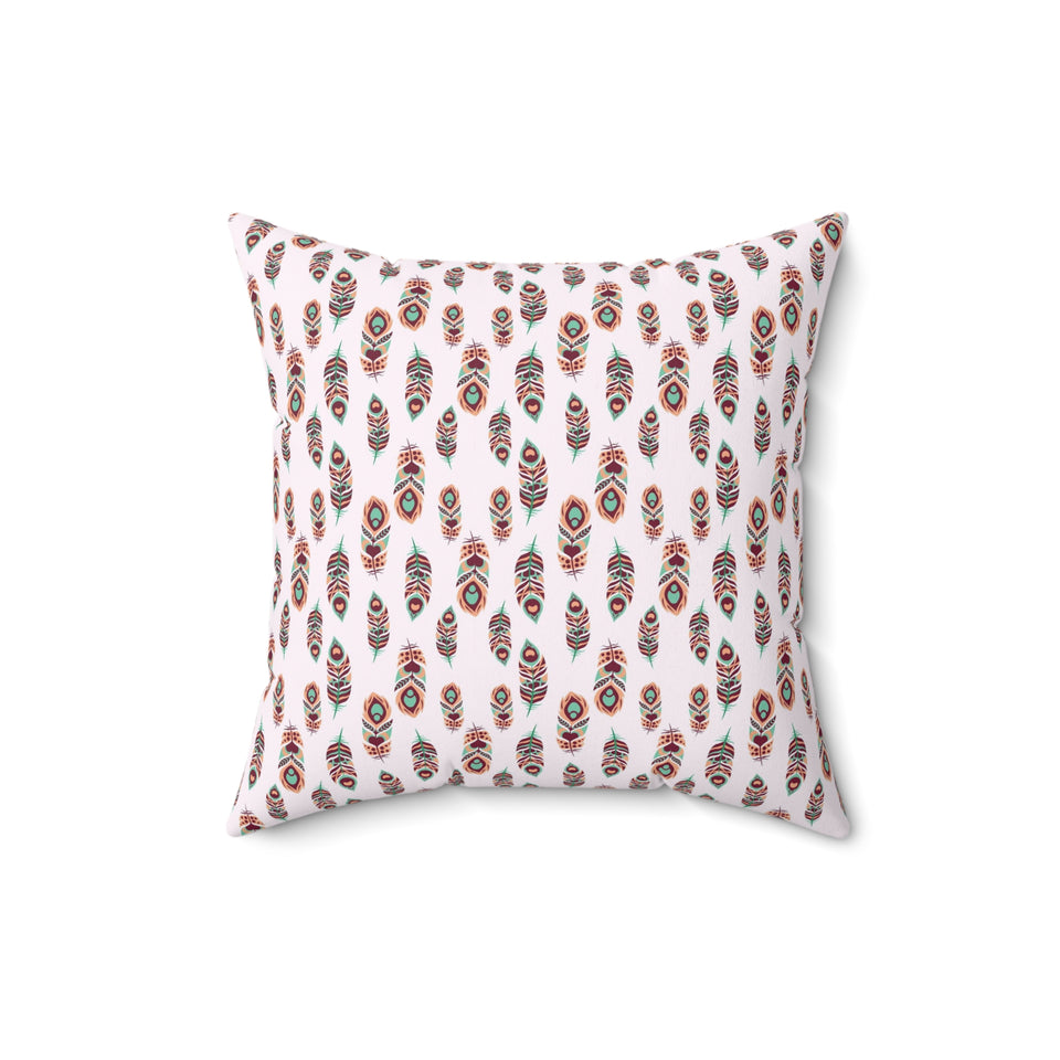 37PCF  Peacock Feather Pillow