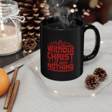 36BM  Black Christian Mug