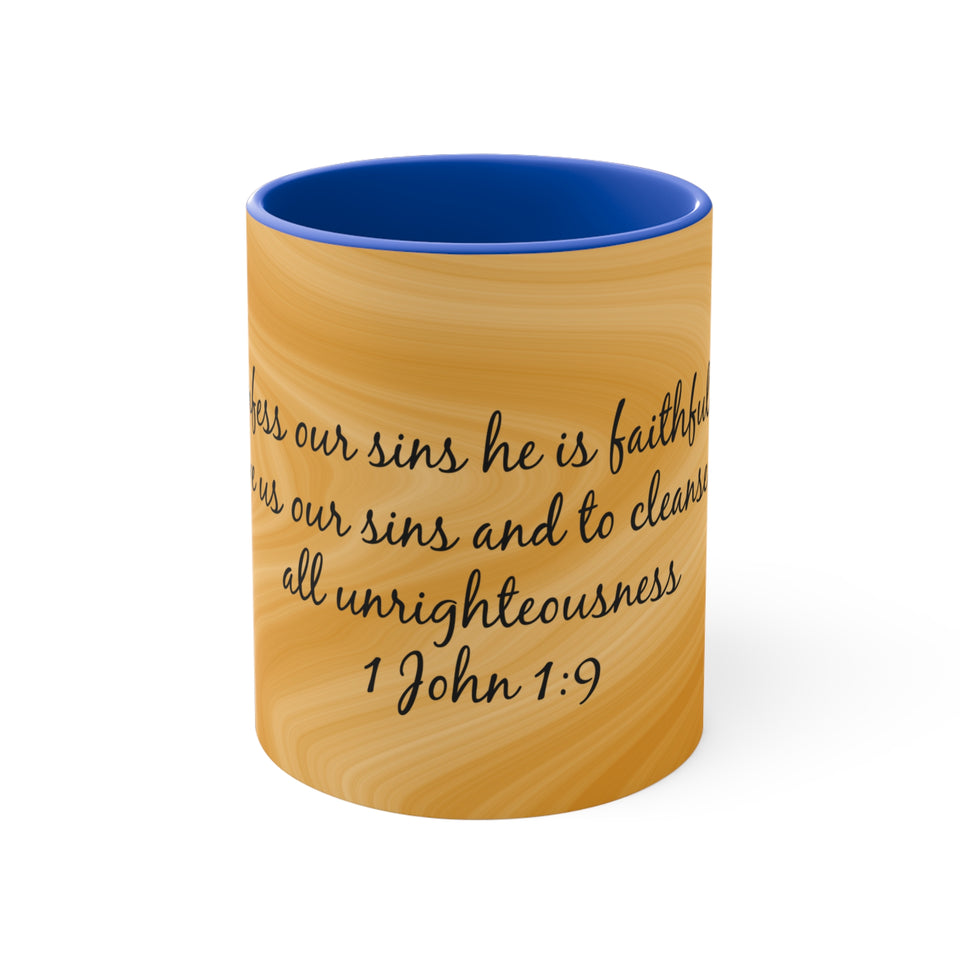 4CMSM   Colorful Marble 1 John 1:9  Mug