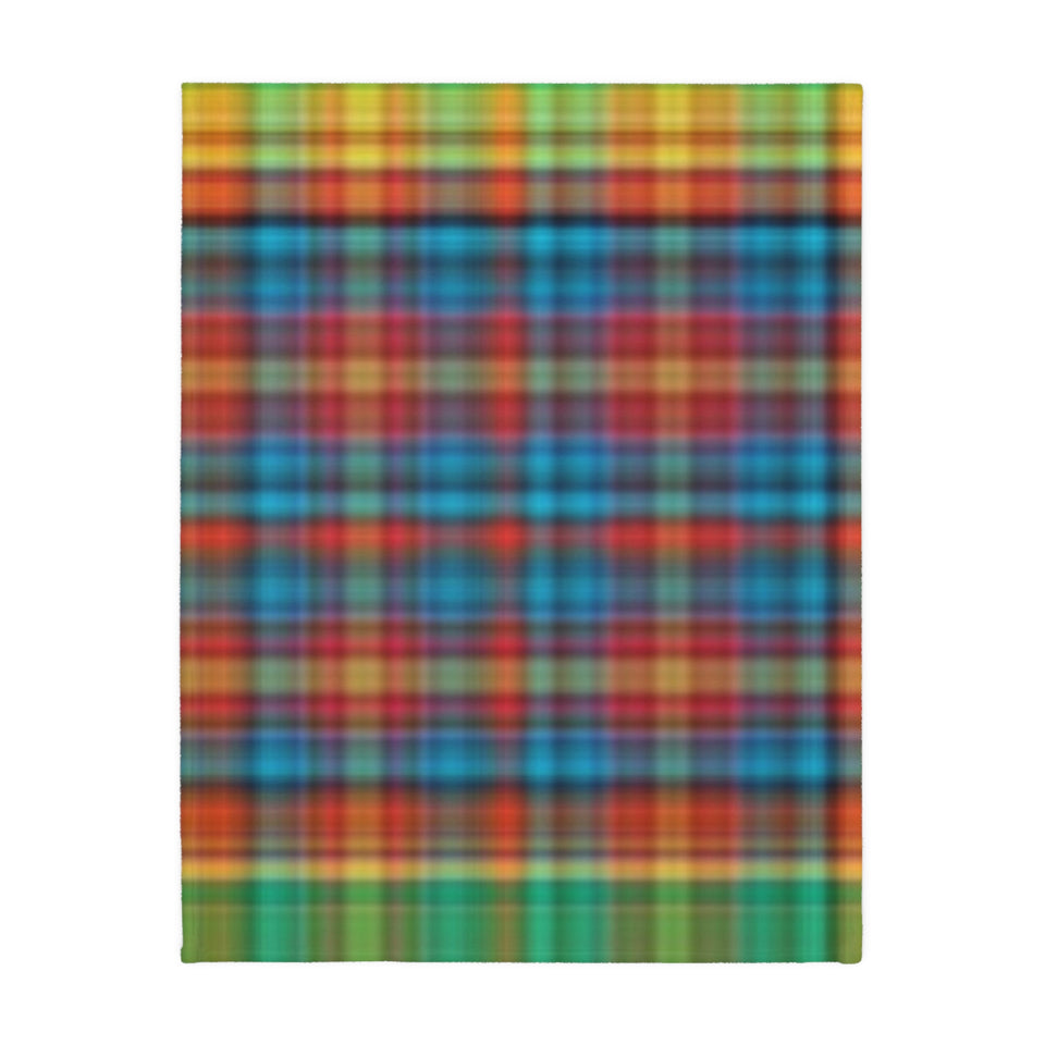 60CB  Colorful Plaid Blanket