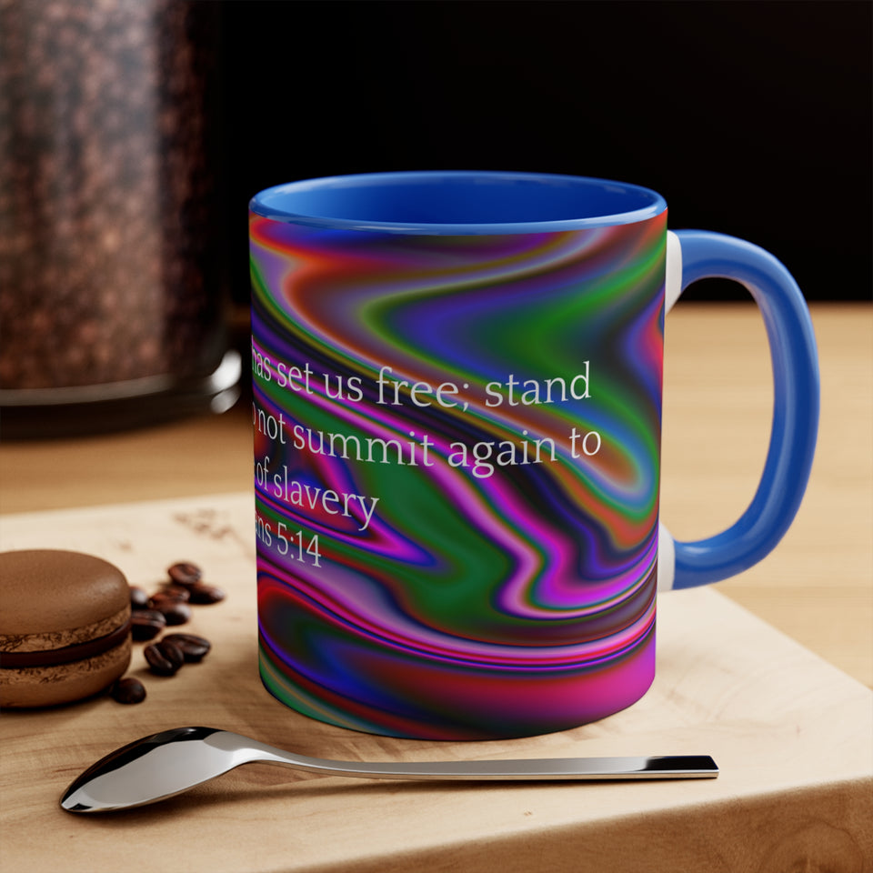 29CMSM  Colorful Marble Galatians 5:14 Mug