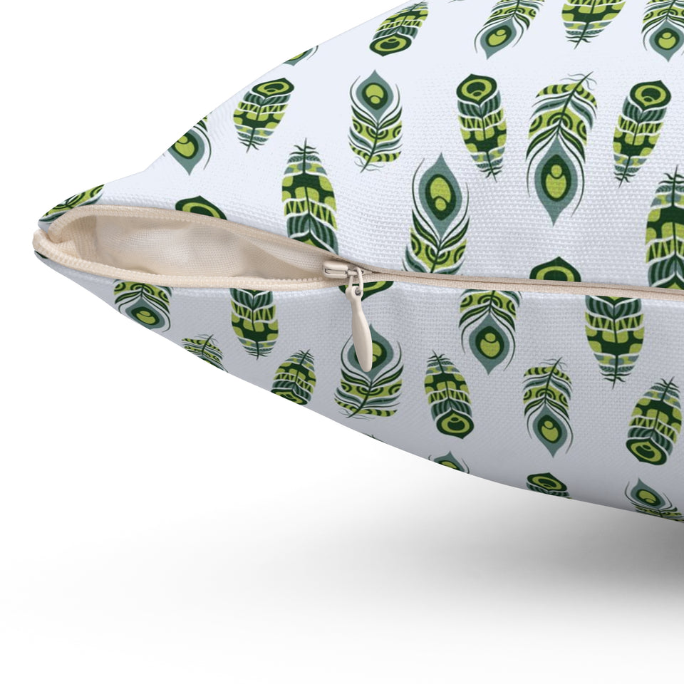35PCF  Peacock Feather Pillow