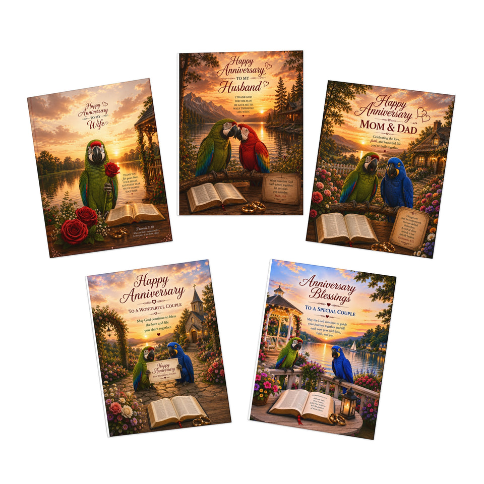 Macaw Wedding Anniversary Greeting Card Collection MGC4