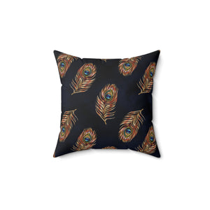 56PCF  Peacock Feather Pillow