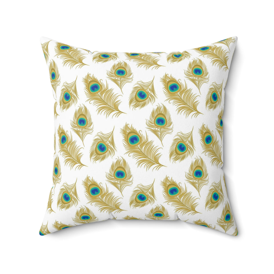 16PCF  Peacock Feather Pillow