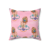 47PCF  Peacock Feather Pillow