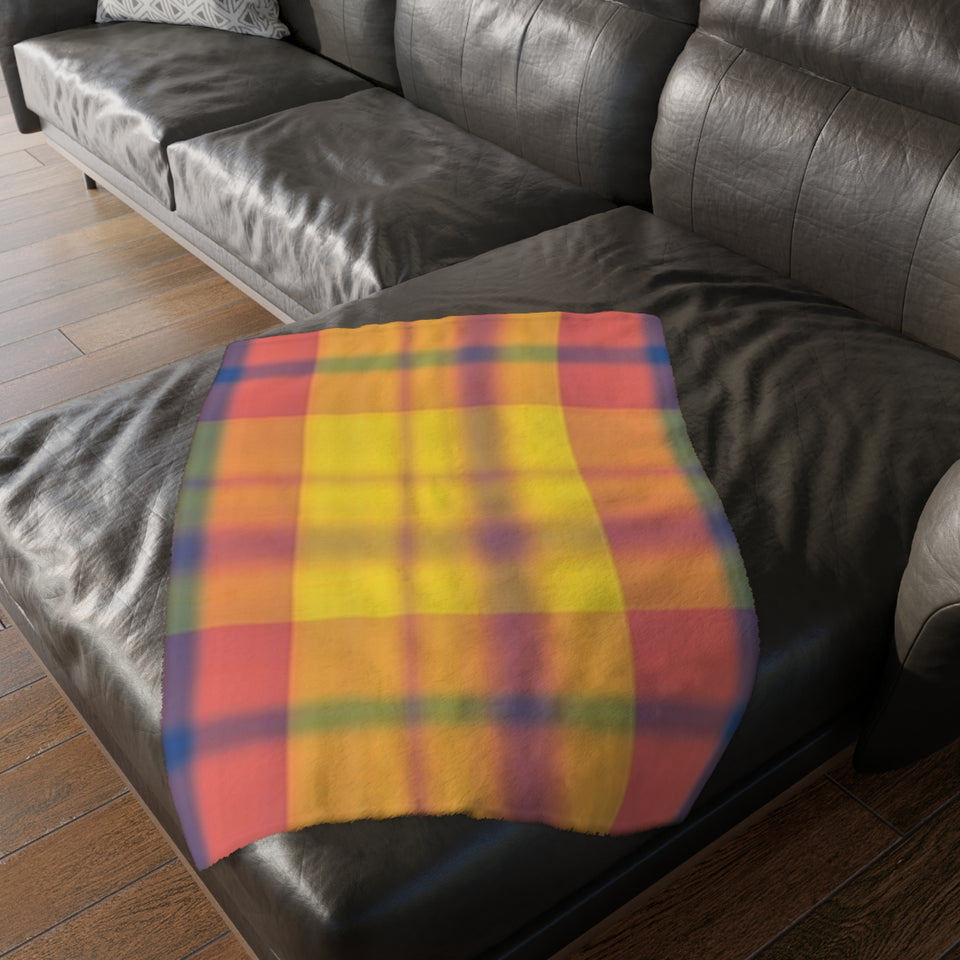 8CB  Colorful Plaid Blanket