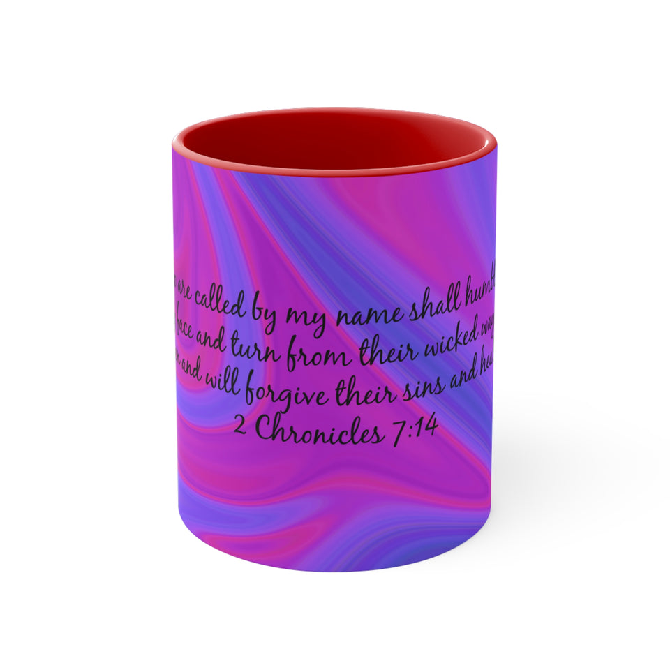 17CMSM   Colorful Marble 1 Chronicles 7:14 Mug