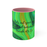 22CMSM  Colorful Marble Isaiah 43:25  Mug