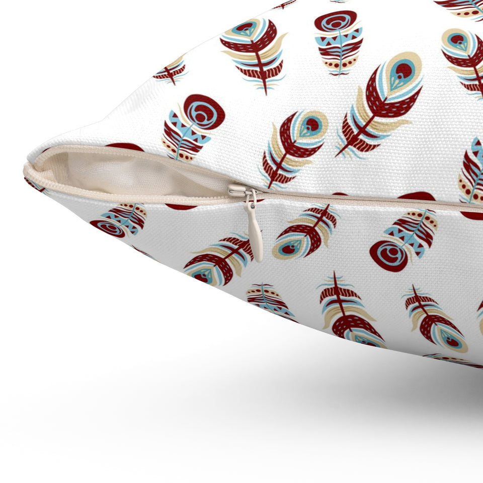 44PCF  Peacock Feather Pillow