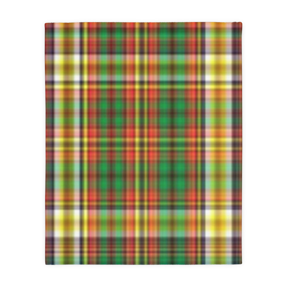 66CB  Colorful Plaid Blanket