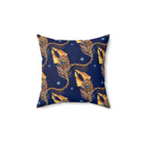 61PCF  Peacock Feather Pillow