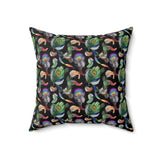 46PCF  Peacock Feather Pillow