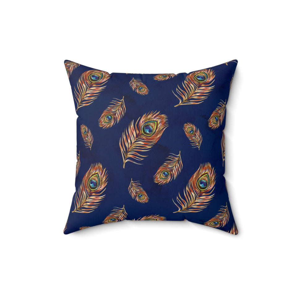 33PCF  Peacock Feather Pillow