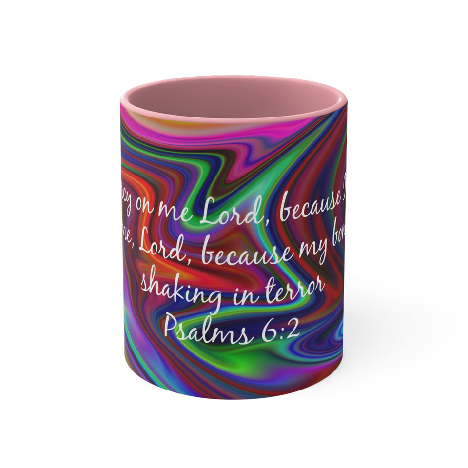 50CMSM  Colorful Marble Psalms 6:2 Mug