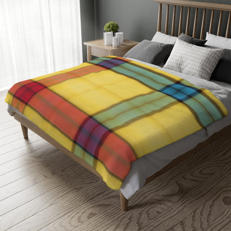 24CB  Colorful Plaid Blanket