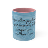 16CMSM  Colorful Marble Matthew 6:14 Mug