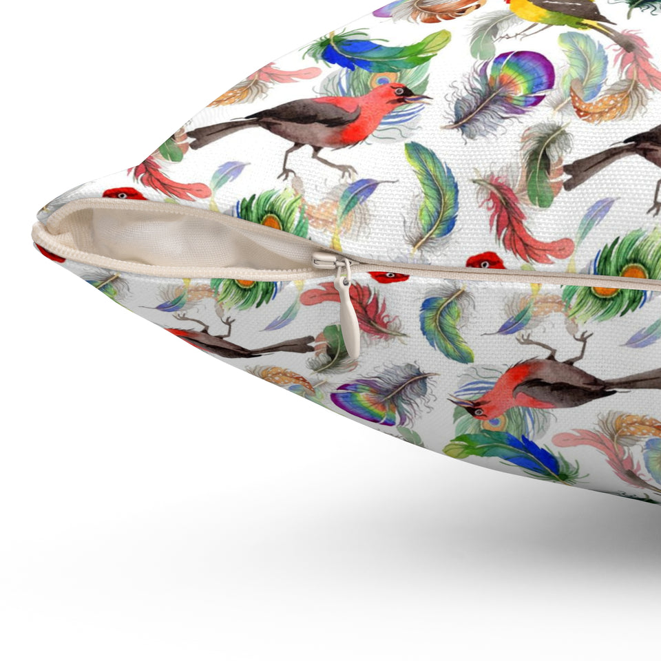 51PCF  Peacock Feather Pillow