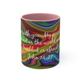 80CMSM  Colorful Marble John 14:27  Mug
