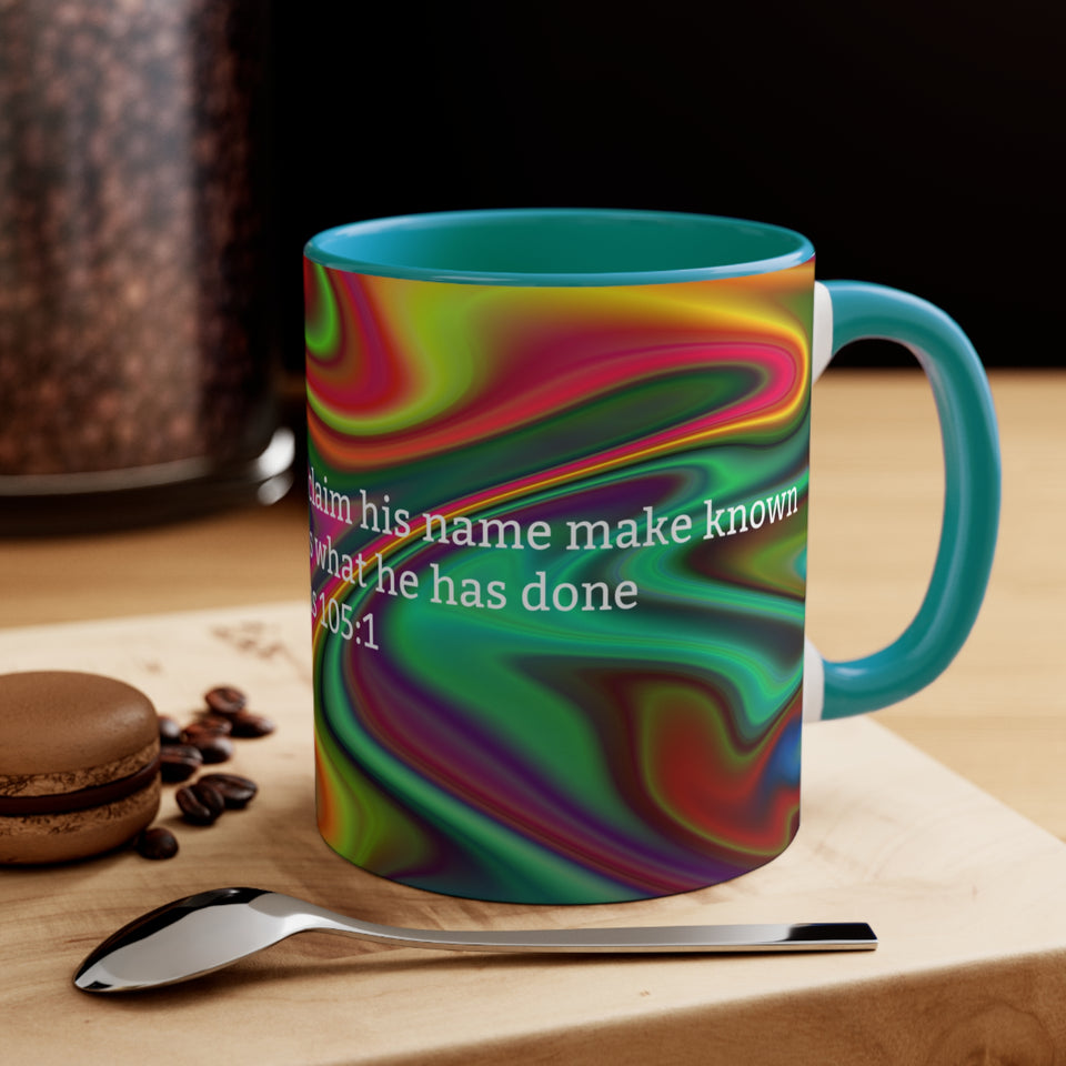 41CMSM  Colorful Marble Psalms 105:1  Mug