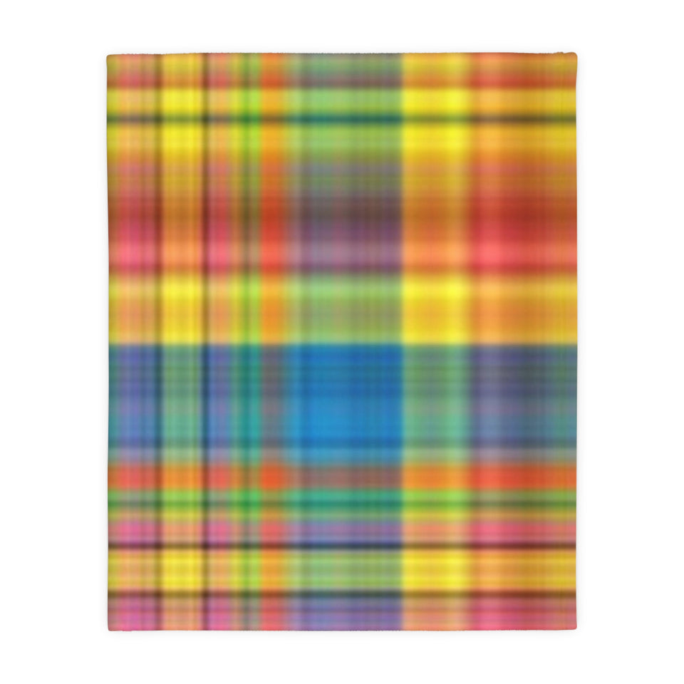 69CB  Colorful Plaid Blanket