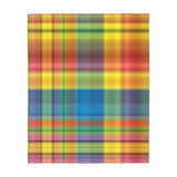 69CB  Colorful Plaid Blanket