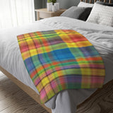 69CB  Colorful Plaid Blanket