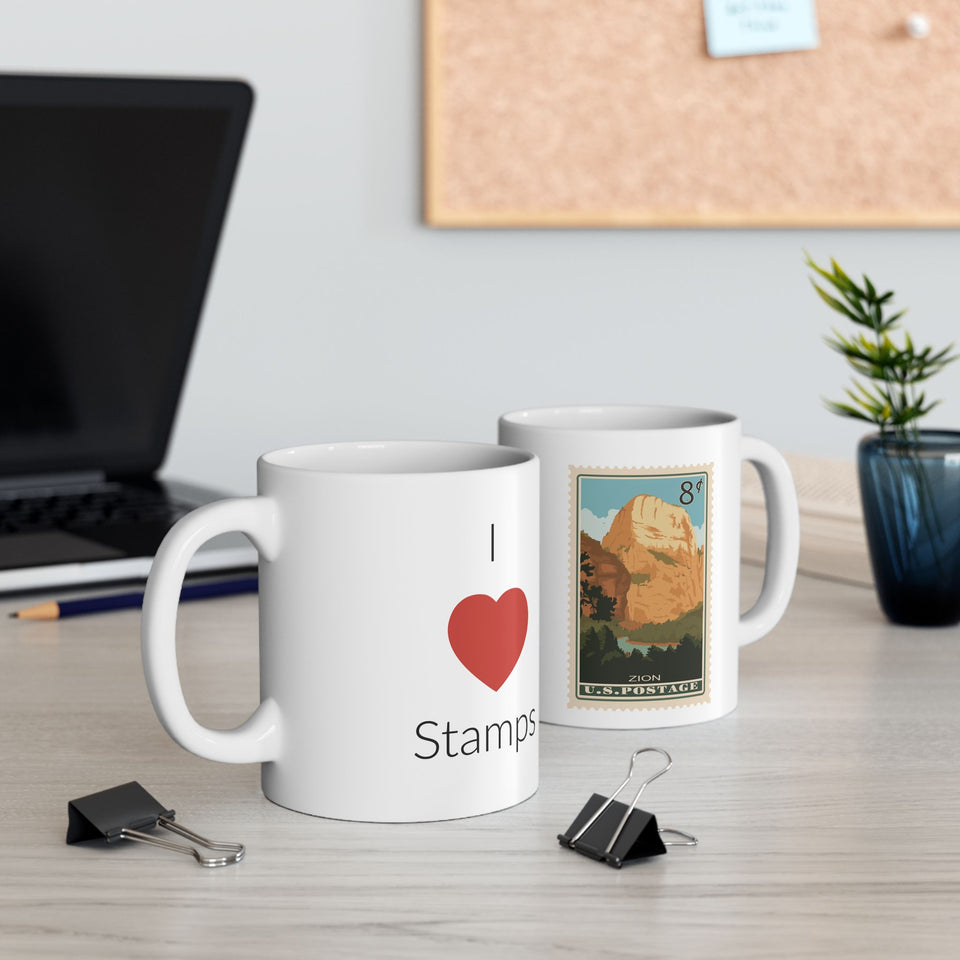 3NPS  Zion National Park Stamp Mug