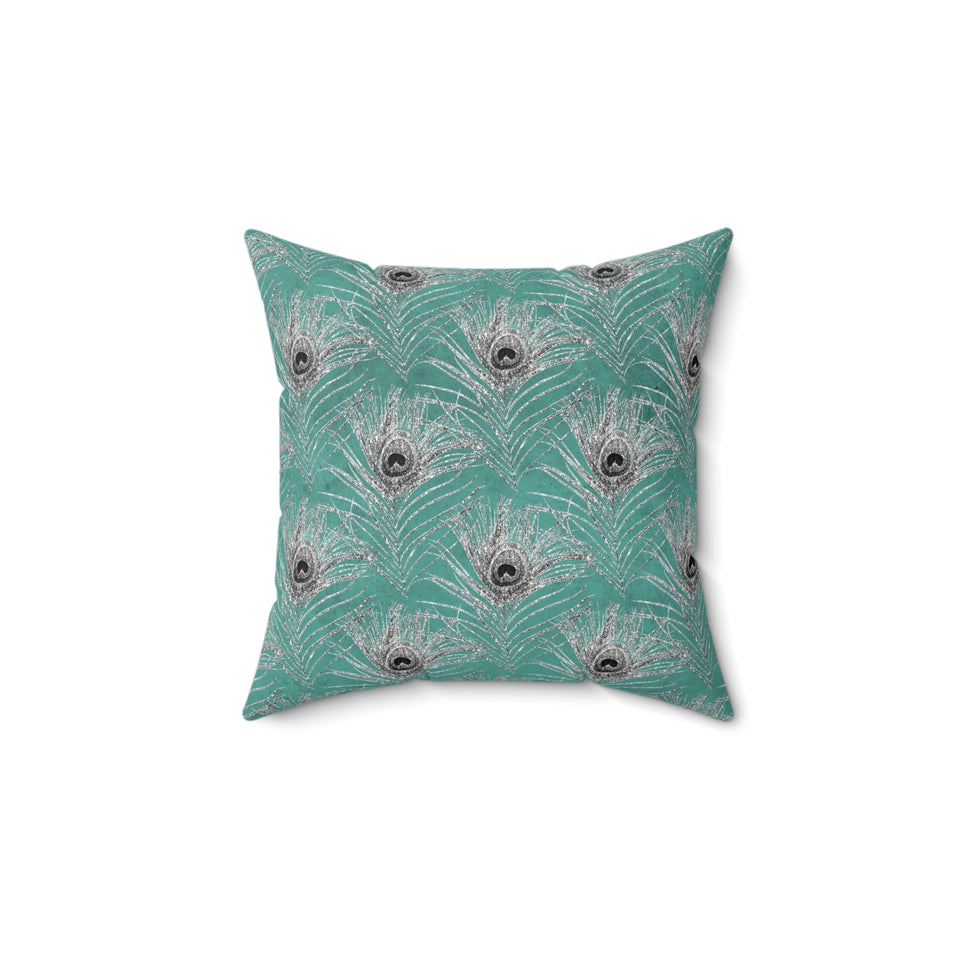 4PCF  Peacock Feather Pillow