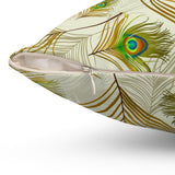 55PCF  Peacock Feather Pillow