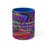 30CMSM  Colorful Marble Romans 6:23 Mug