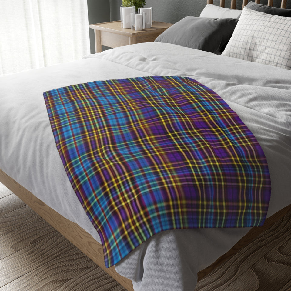 48CB  Colorful Plaid Blanket