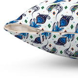 59PCF  Peacock Feather Pillow