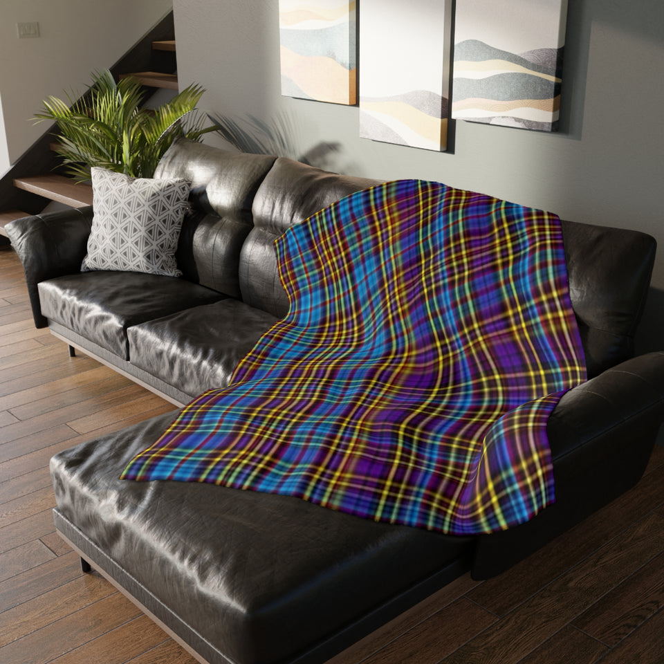 48CB  Colorful Plaid Blanket