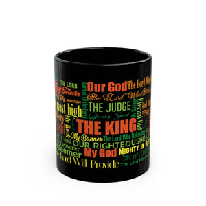 48CM   The names of God Christian Black Coffee Mug